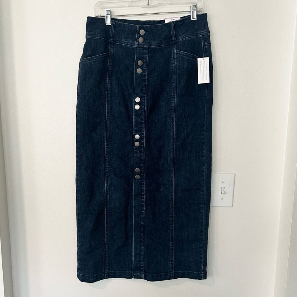Style & Co. Denim Straight Maxi Skirt 6 NWT